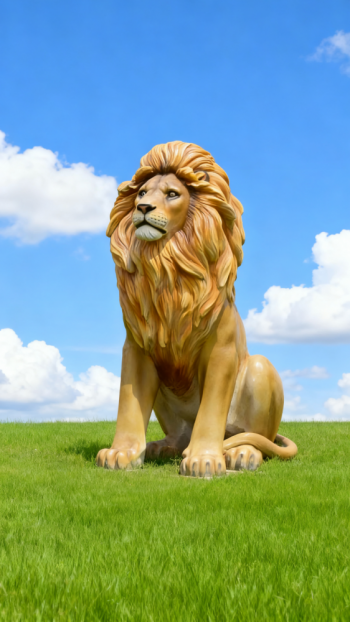 玻璃钢仿真狮子雕塑 (18)