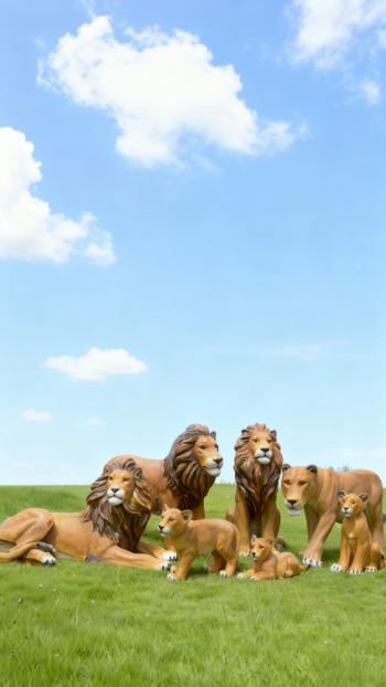 玻璃钢仿真狮子雕塑 (23)