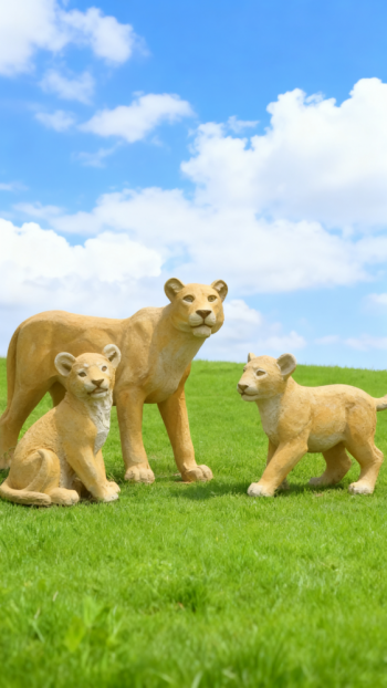 玻璃钢仿真狮子雕塑 (26)