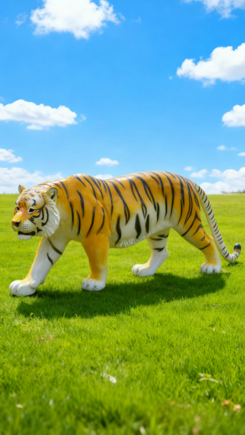 玻璃钢仿真老虎雕塑 (3)