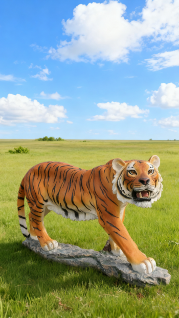 玻璃钢仿真老虎雕塑 (4)