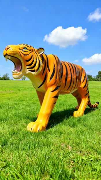 玻璃钢仿真老虎雕塑 (6)