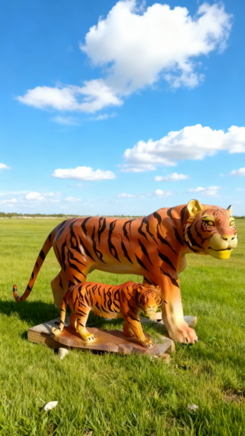 玻璃钢仿真老虎雕塑 (8)