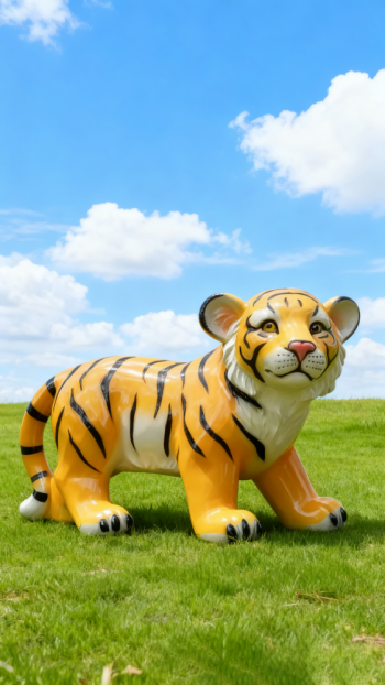 玻璃钢仿真老虎雕塑 (10)