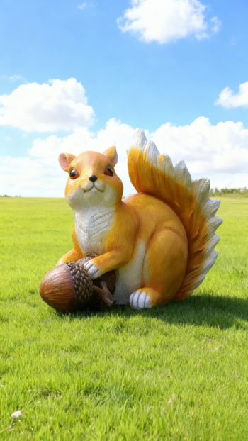 玻璃钢仿真松鼠雕塑 (1)