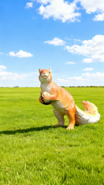 玻璃钢仿真松鼠雕塑 (3)