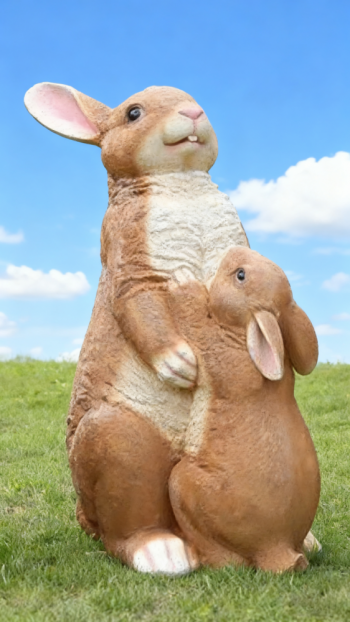 玻璃钢仿真兔子雕塑 (4)