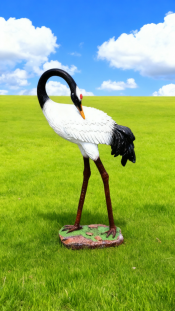 玻璃钢仿真仙鹤雕塑 (1)