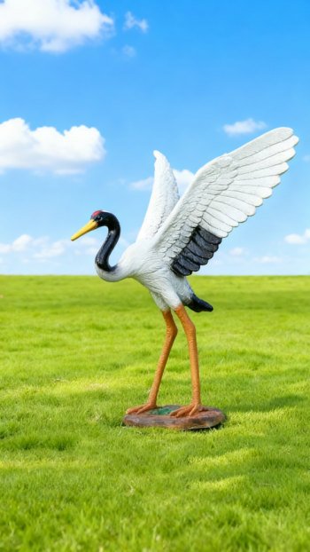 玻璃钢仿真仙鹤雕塑 (6)