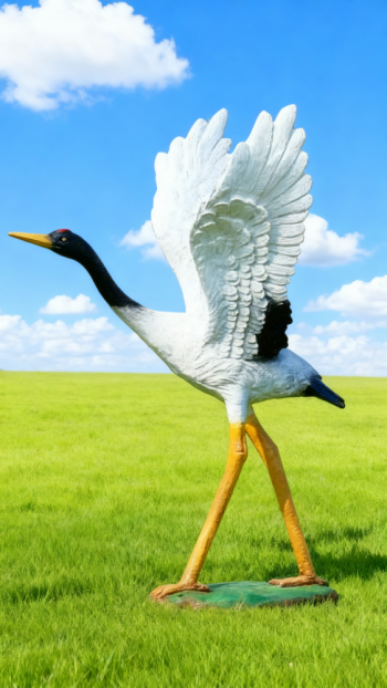 玻璃钢仿真仙鹤雕塑 (9)
