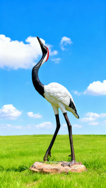 玻璃钢仿真仙鹤雕塑 (12)