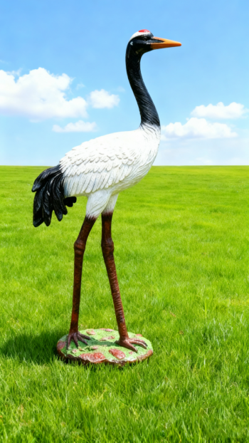 玻璃钢仿真仙鹤雕塑 (15)