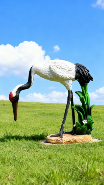 玻璃钢仿真仙鹤雕塑 (16)