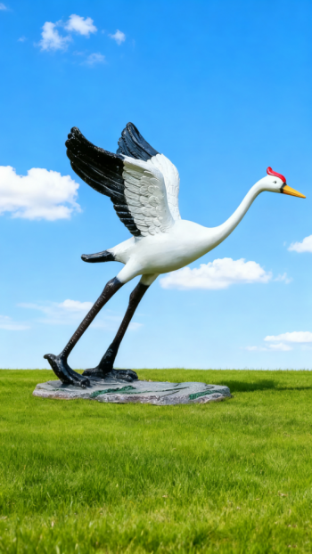 玻璃钢仿真仙鹤雕塑 (18)