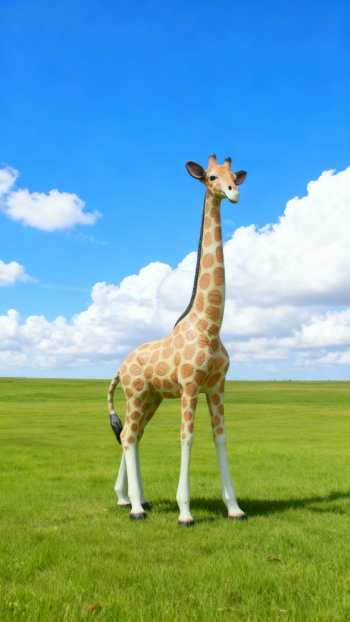 玻璃钢仿真长颈鹿雕塑 (1)