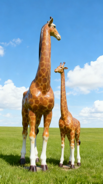 玻璃钢仿真长颈鹿雕塑 (4)