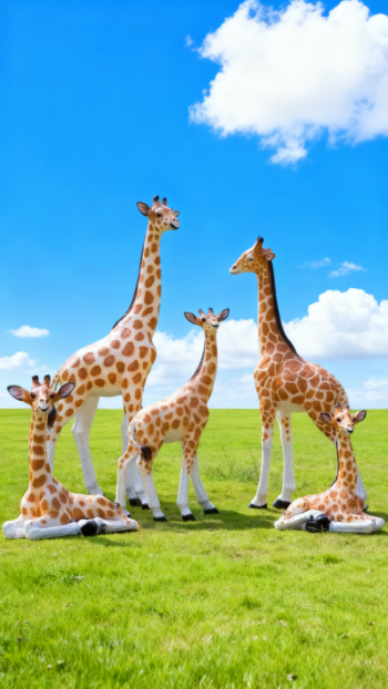 玻璃钢仿真长颈鹿雕塑 (7)