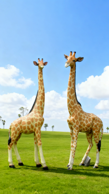 玻璃钢仿真长颈鹿雕塑 (9)