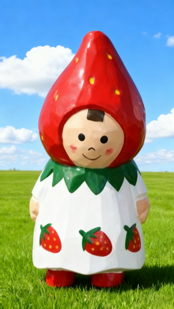 玻璃钢卡通草莓雕塑公仔 (4)