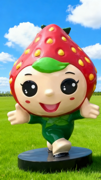 玻璃钢卡通草莓雕塑公仔 (6)