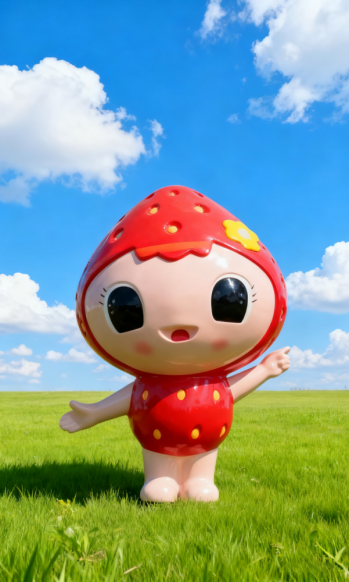 玻璃钢卡通草莓雕塑公仔 (11)