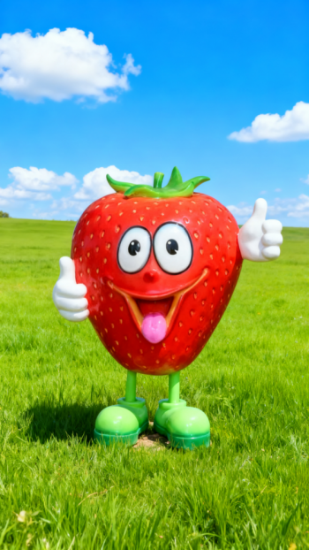 玻璃钢卡通草莓雕塑公仔 (12)