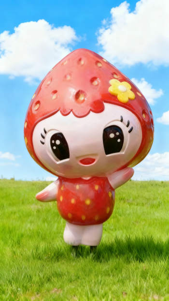 玻璃钢卡通草莓雕塑公仔 (13)