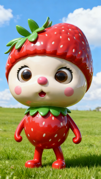 玻璃钢卡通草莓雕塑公仔 (14)