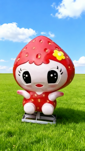 玻璃钢卡通草莓雕塑公仔 (15)
