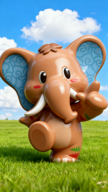 玻璃钢卡通大象雕塑 (4)