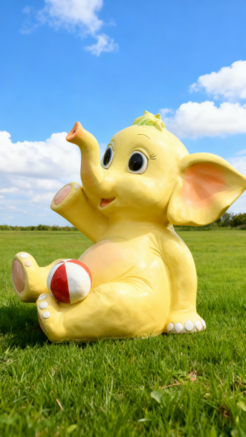 玻璃钢卡通大象雕塑 (9)