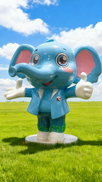 玻璃钢卡通大象雕塑 (11)