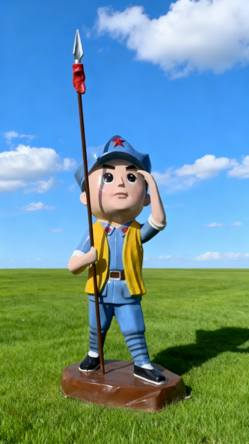 玻璃钢卡通红军雕塑 (1)