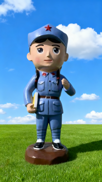 玻璃钢卡通红军雕塑 (2)