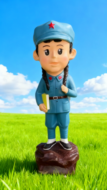 玻璃钢卡通红军雕塑 (3)