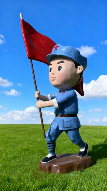 玻璃钢卡通红军雕塑 (5)