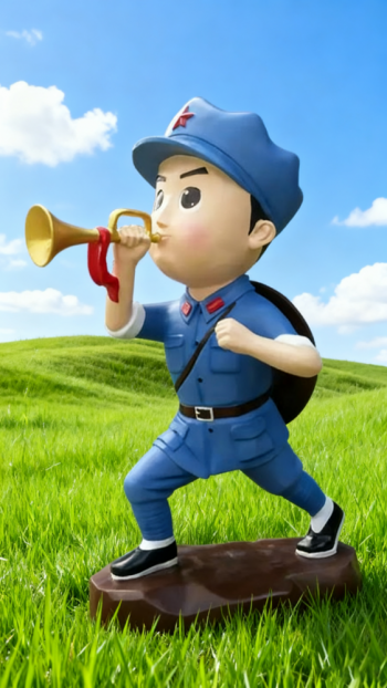 玻璃钢卡通红军雕塑 (10)