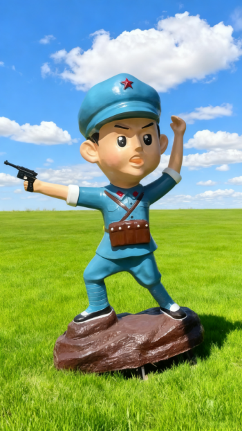 玻璃钢卡通红军雕塑 (11)
