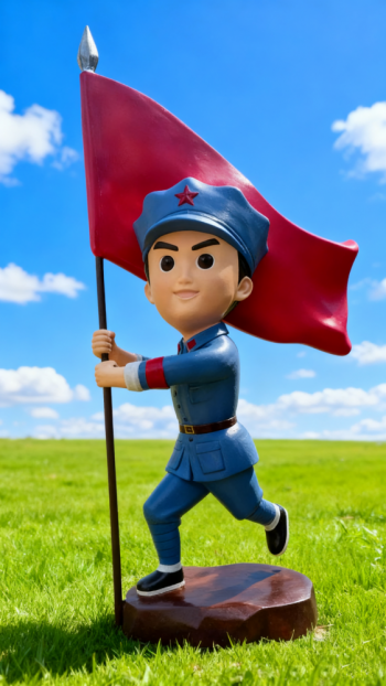玻璃钢卡通红军雕塑 (13)