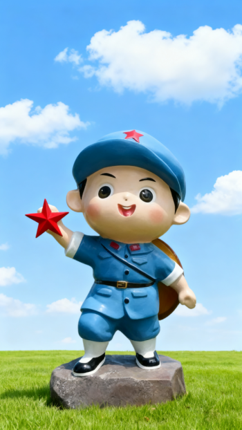 玻璃钢卡通红军雕塑 (14)