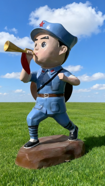 玻璃钢卡通红军雕塑 (15)