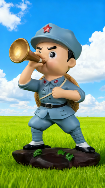 玻璃钢卡通红军雕塑 (18)