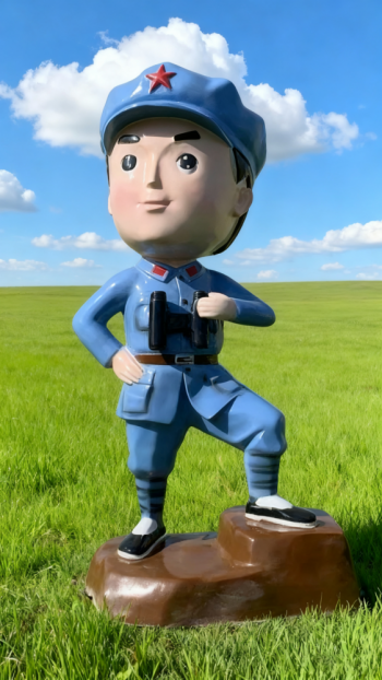 玻璃钢卡通红军雕塑 (19)