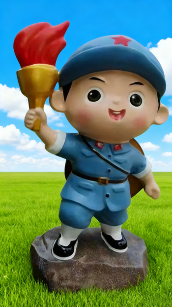 玻璃钢卡通红军雕塑 (20)