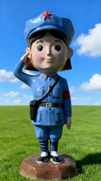 玻璃钢卡通红军雕塑 (21)