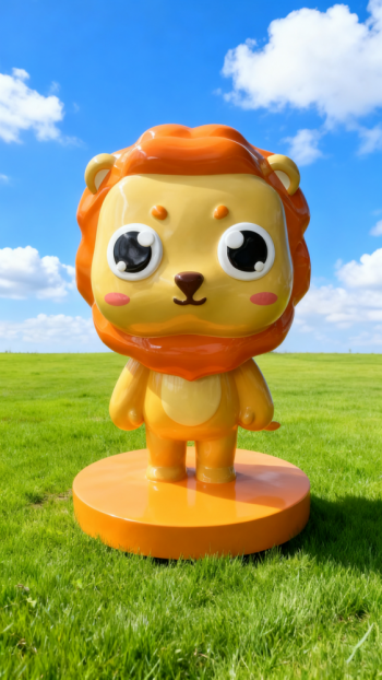 玻璃钢卡通狮子雕塑 (7)