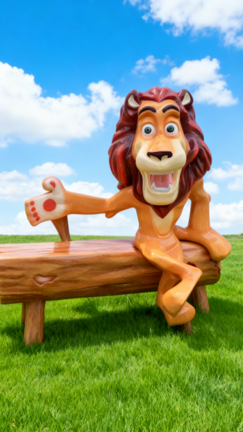 玻璃钢卡通狮子雕塑 (10)