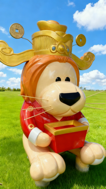 玻璃钢卡通狮子雕塑 (11)