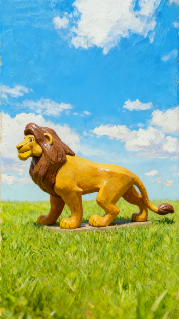 玻璃钢卡通狮子雕塑 (17)