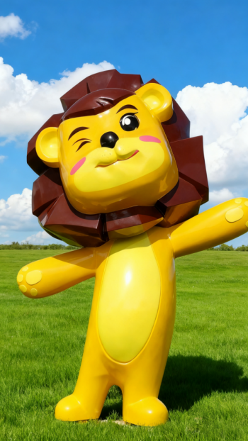 玻璃钢卡通狮子雕塑 (22)